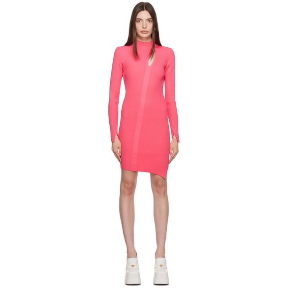 Versace Rib-Knit Slash Minidress Versace Rib-Knit Slash Minidress